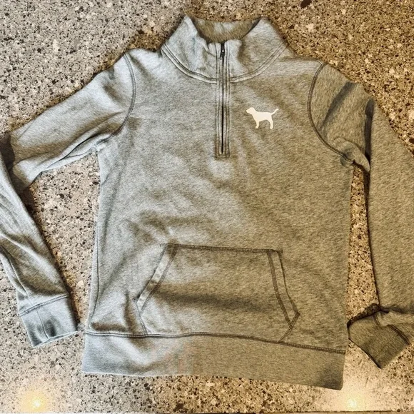 Victoria's Secret PINK Quarter Zip-Up Sweatshirt - Size S - Pre-Loved ⭐💖 - Picture 2 of 6